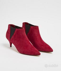 Aldo stivaletto in pelle nabuk bordeaux 