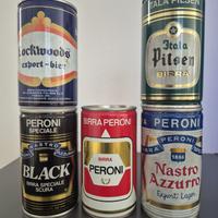 Lotto di 18 lattine di birra vintage italiane