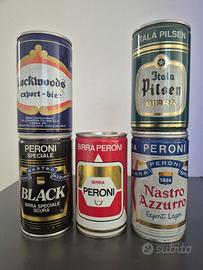 Lotto di 18 lattine di birra vintage italiane