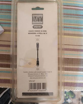 Cavo Video S-VHS Mini-DIN 4 poli M/F – 5 metri – N