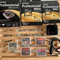 Lexar CF 32+16GB UDMA 7 + lettore Lexar + omaggio