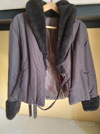 Piumino donna marrone scuro