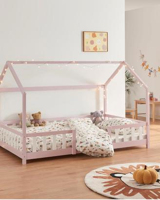 Letto singolo a forma casetta per cameretta