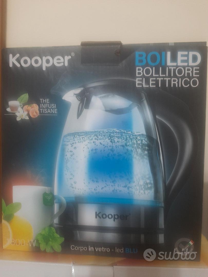 Bollitore Elettrico in Vetro 1800W 1,7 Litri Kooper Boiled