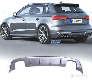 DIFFUSORE AUDI A3 HATCHBACK 17-20 LOOK S3 OO---OO