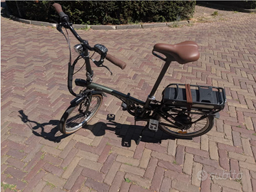 Bicicletta elettrica pieghevole Btwin E-500 verde