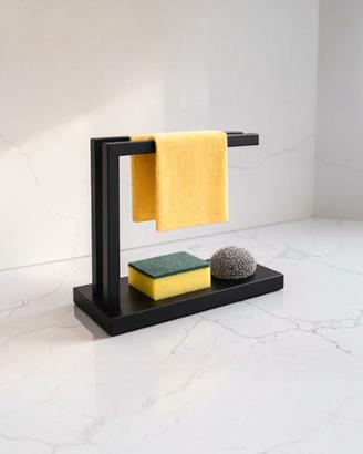 Organizzatore da lavello spugne, nero, stampato 3D