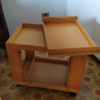 Carrello in legno ENOLINEA con vassoio estraibile 