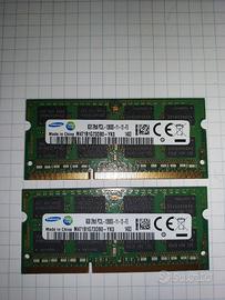 Samsung 2 moduli RAM 8gb pcl3