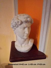 Testa di David in marmo