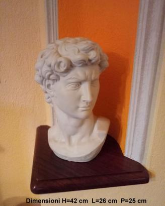 Testa di David in marmo