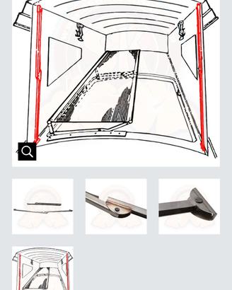 VW T2 Sostegni in acciaio inox per tetto
