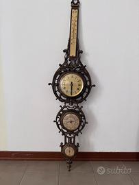 Orologio da parete vintage in ottone stile barocco