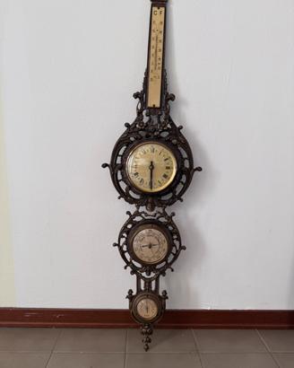 Orologio da parete vintage in ottone stile barocco