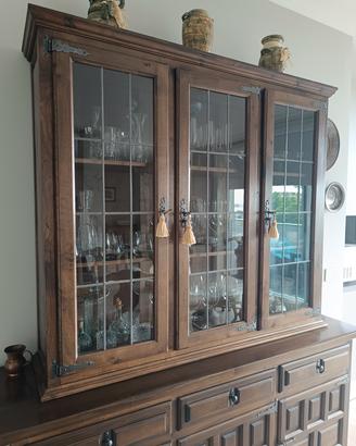 Credenza legno massello base+alzata