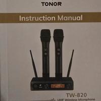 Coppia microfoni wireless TONOR TW820