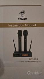 Coppia microfoni wireless TONOR TW820