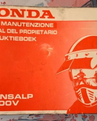 Manuale Uso e Manutenzione Honda Transalp XL600V