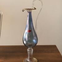 Brocca Vintage in Vetro Soffiato Murano Iridescent