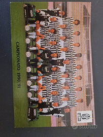 Cartolina juventus 1990/91 vialli calendari