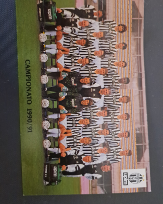 Cartolina juventus 1990/91 vialli calendari