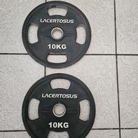 Coppia dischi gommati da 10kg Lacertosus