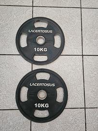 Coppia dischi gommati da 10kg Lacertosus