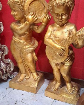 Antica Coppia Di Putti