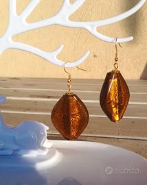 Orecchini in vetro soffiato di Murano 