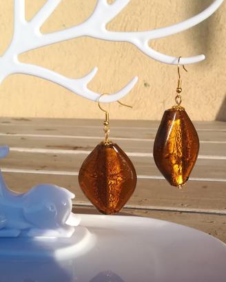 Orecchini in vetro soffiato di Murano 
