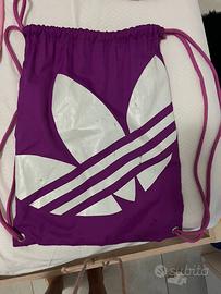 Sacca Adidas fucsia e bianca con logo