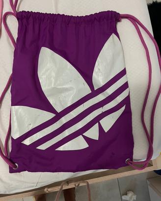 Sacca Adidas fucsia e bianca con logo