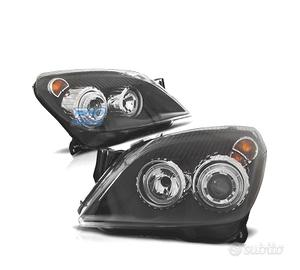 FARI OPEL ASTRA H 04-09 OCCHI ANGEL FONDO NERO