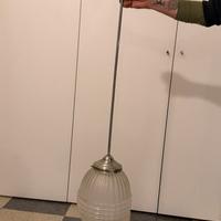 Lampadario Vintage Art Déco Vetro Satinato anni 40