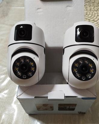 Set di 2 telecamere wifi con doppio obiettivo 
