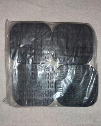 4 Rialzi Mobili/Letto 3,5cm Antiscivolo NERI NUOVI