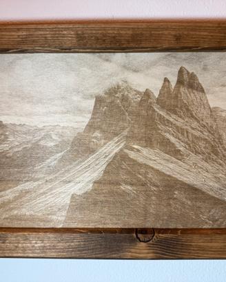 Quadro su legno - Seceda (Dolomiti)