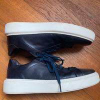 Scarpe pelle blu uomo taglia 42 sneakers casual