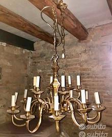 Lampadario in ottone