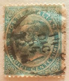 francobollo 15 centesimi 1863 / 65