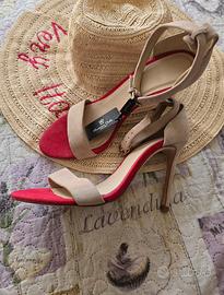 Sandali Massimo Dutti vera pelle camoscio tg 41