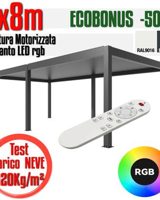 Pergole bioclimatiche 8x4 elettirche motorizzate