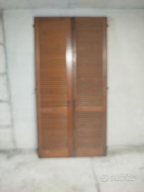 Persiana in legno porta finestra doppia anta 