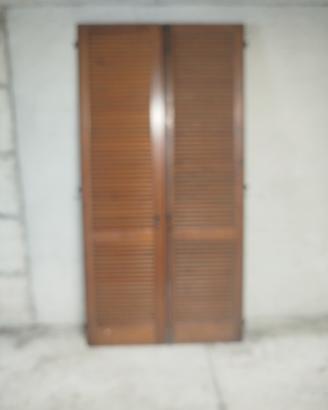 Persiana in legno porta finestra doppia anta 
