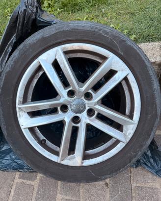 4 cerchi in lega audi da 17” + gomme invernali