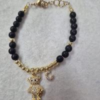 Bracciale con Teddy con lettera personalizzabile