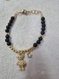 Bracciale con Teddy con lettera personalizzabile