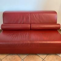 Divano in vera pelle bordeaux