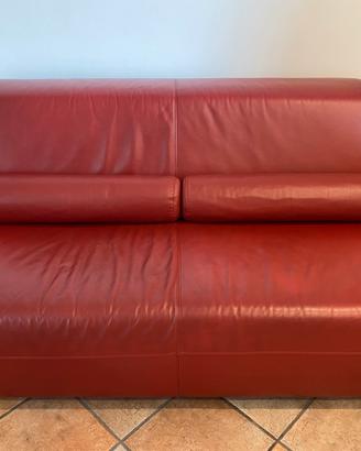 Divano in vera pelle bordeaux