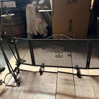 Set da Camino in Ferro Battuto + Attrezzi